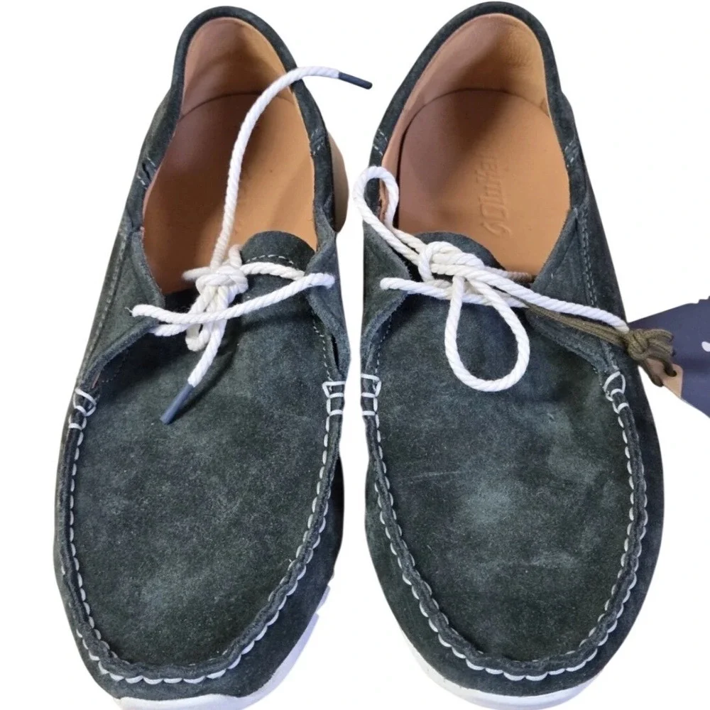 OluKai Men's Dark‎ Green Suede Slip On Loafer Shoes Size 12